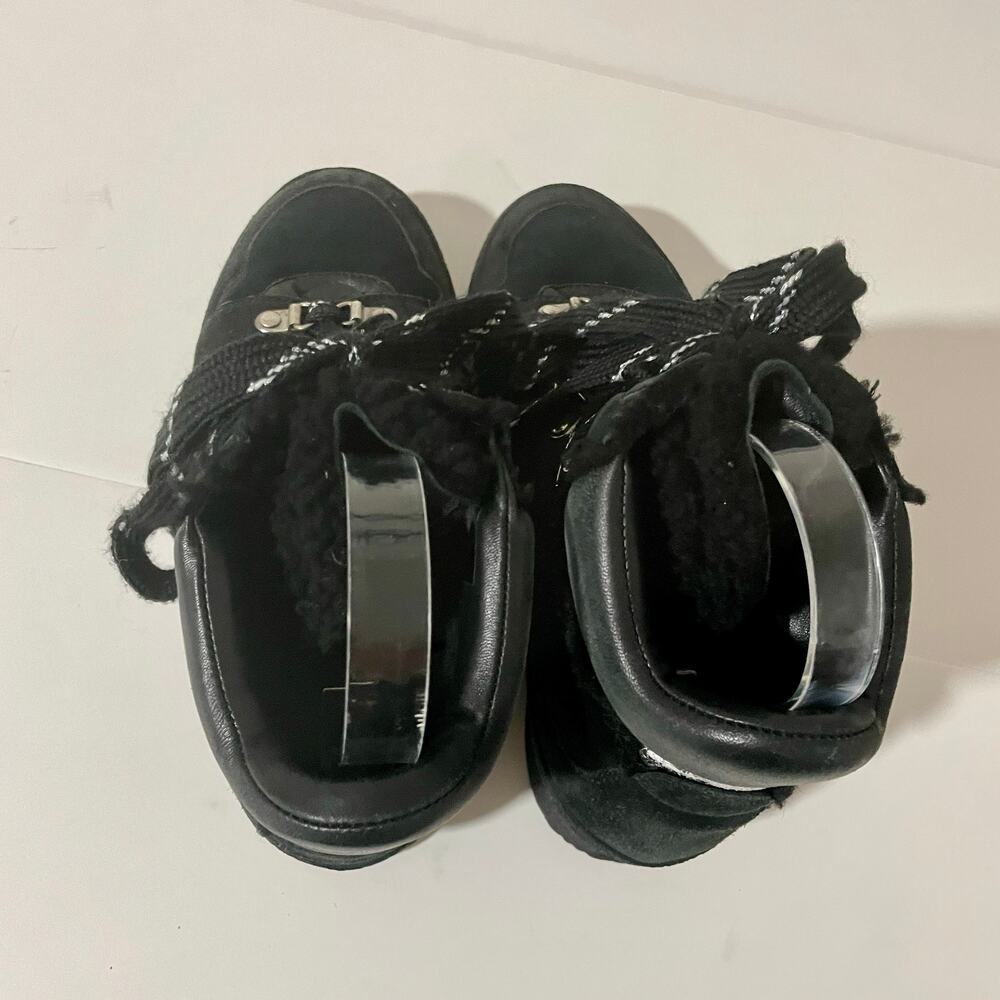 Isabel Marant Outdoor Sherpa Black Boots Hiking Winter Brendta Suede Lug Sole 38 - Picture 10 of 15